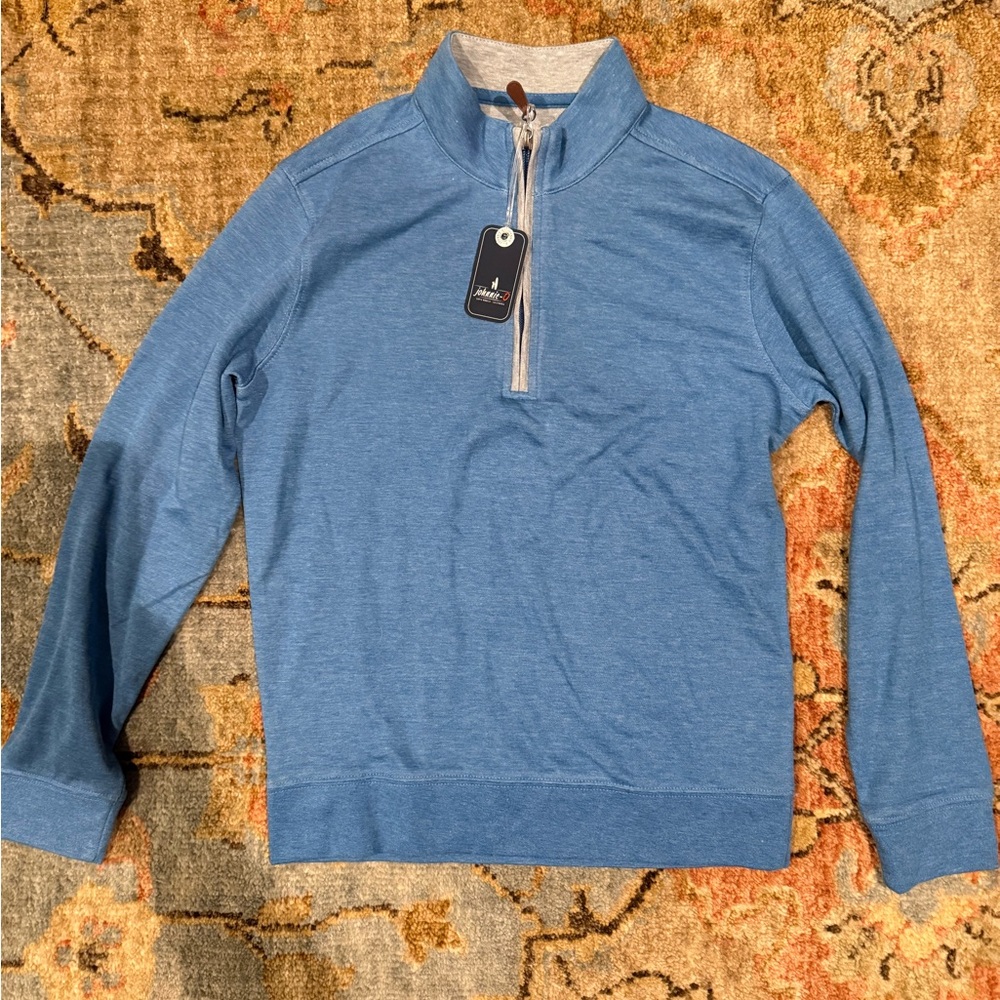 johnnie-O Ocean Blue Zip-Up Sweater